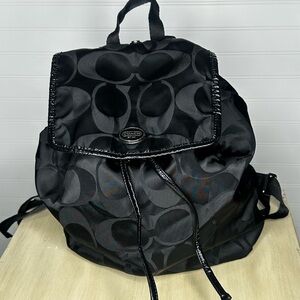 Coach Signature Black Backpack